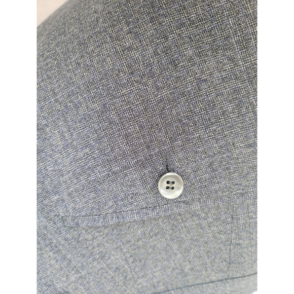 Hugo Boss Virgin Wool 40R Tailored Suit Jacket Pant 2 PC Gray Blue Set $1449 - Picture 10 of 12